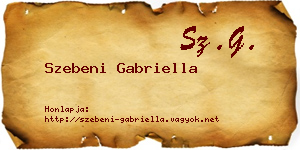 Szebeni Gabriella névjegykártya