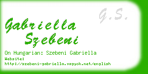 gabriella szebeni business card
